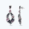 Pırlanta Safir Oval Küpe