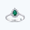Pırlanta Zümrüt Damla Yüzük