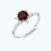 Pırlanta Garnet Taşlı Vintage Yüzük
