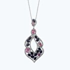 Pırlanta Safir Oval Kolye