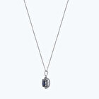 Pırlanta Safir Oval Kolye