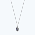 Pırlanta Safir Oval Kolye