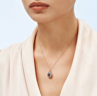 Elmas Safir Oval Kolye