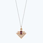 Pırlanta Rhodolite Taş Emerald Kolye