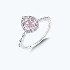 Pırlanta Pembe Safir Damla Yüzük
