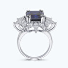 Pırlanta Safir Emerald Kesim Yüzük