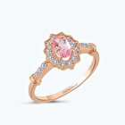 Pırlanta Pembe Safir Oval Yüzük