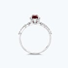 Pırlanta Topaz Oval Yüzük