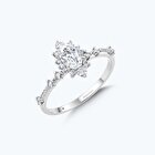 Pırlanta Topaz Lotus Çiçeği Yüzük
