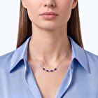 Pırlanta Safir Oval Kolye