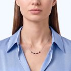 Pırlanta Garnet Taşlı Oval Kolye