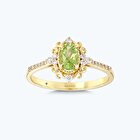 Pırlanya Yeşil Topaz Oval Yüzük