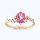 Pırlanta Pembe Safir Vintage Yüzük