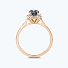 Pırlanta Mavi Topaz Vintage Yüzük