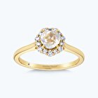 Pırlanta Topaz Vintage Yüzük