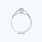 Pırlanta Mavi Topaz Oval Yüzük