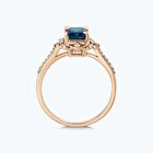 Pırlanta Topaz Emerald Kesim Yüzük