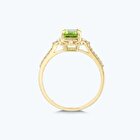 Pırlanta Yeşil Topaz Emerald Yüzük