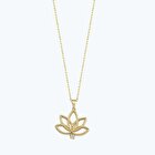 Pırlanta Lotus Çiçeği Kolye