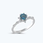 Pırlanta London Blue Topaz Yüzük