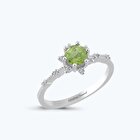 Pırlanta Peridot Taşlı Vintage Yüzük