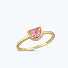 Pembe Taşlı Altın Yüzük