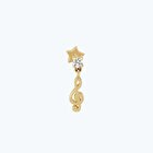 Altın Tragus Sol Anahtarı Piercing