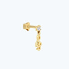 Altın Tragus Sol Anahtarı Piercing