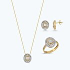 Altın Üçlü Oval Set