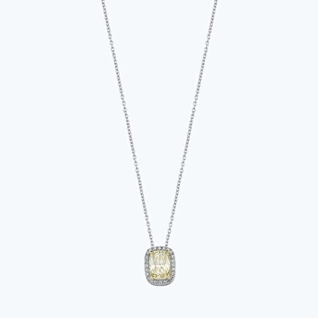 Pırlanta Sarı Topaz Kolye