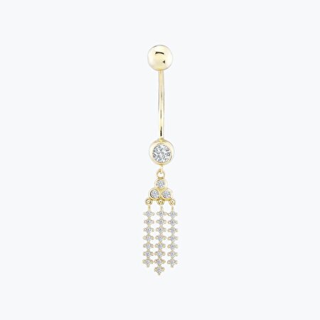 Altın Sallantılı Göbek Piercing