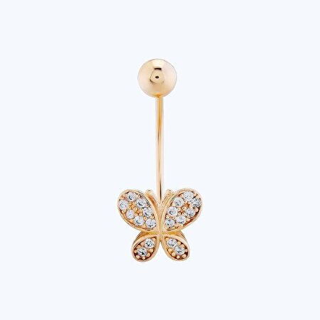 Altın Kelebek Göbek Piercing