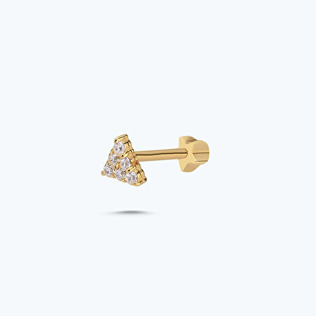 Altın Tragus Üçgen Piercing
