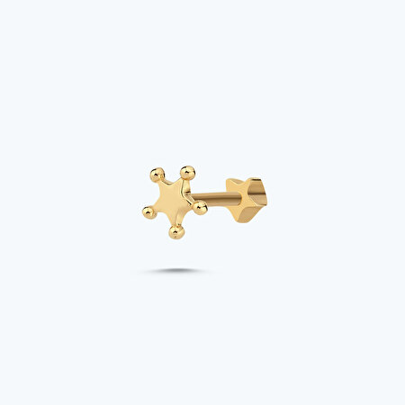 Altın Tragus Yıldız Piercing
