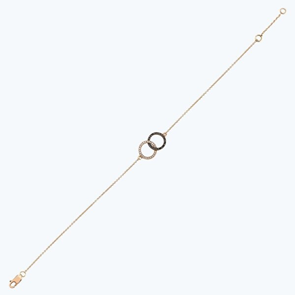 0.14 Karat Pırlanta İç İçe Geçmiş Halka Bileklik