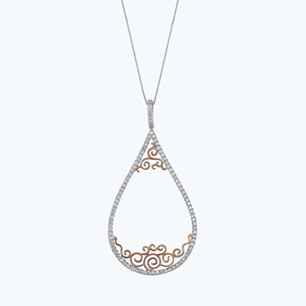 0.55 Karat Pırlanta Damla Kolye