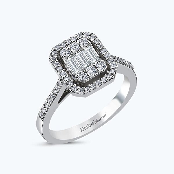 0.83 Karat Pırlanta Baget Yüzük