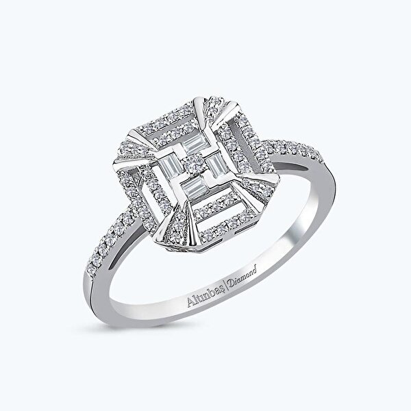 0.25 Karat Pırlanta Baget Yüzük