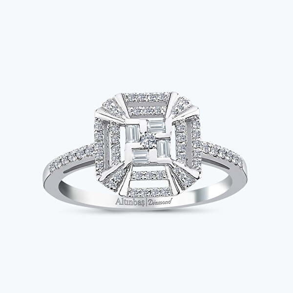 0.25 Karat Pırlanta Baget Yüzük