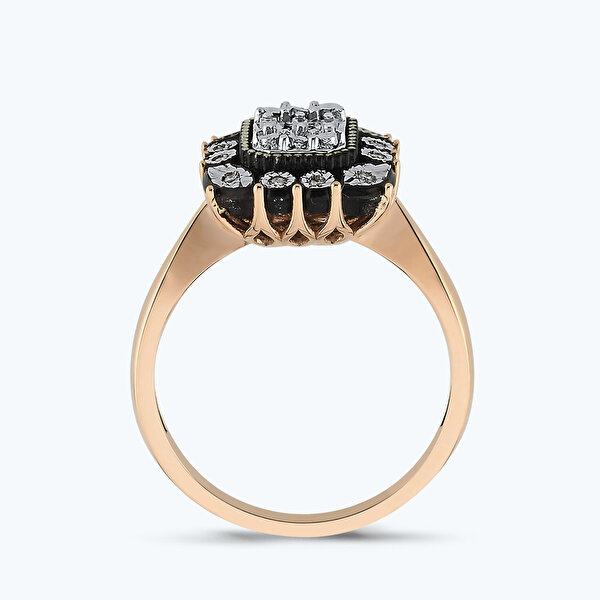 0.10 Karat Elmas Baget Yüzük