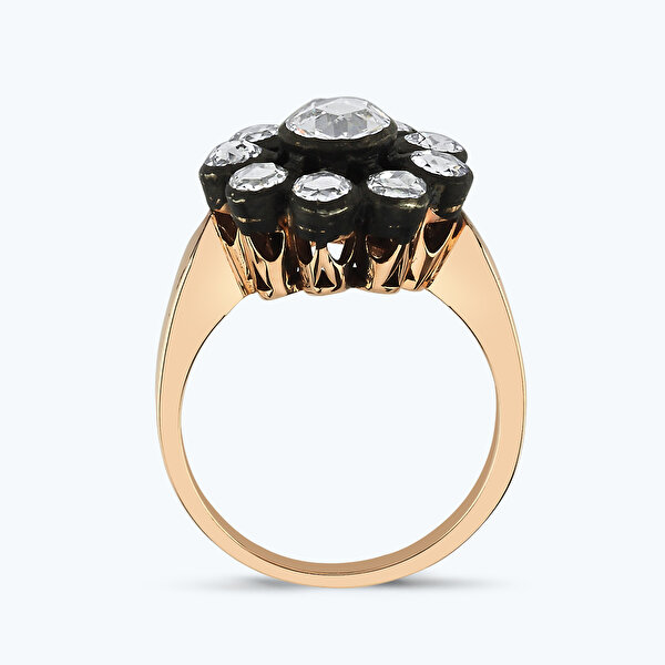 1.24 Karat Elmas Çiçek Yüzük