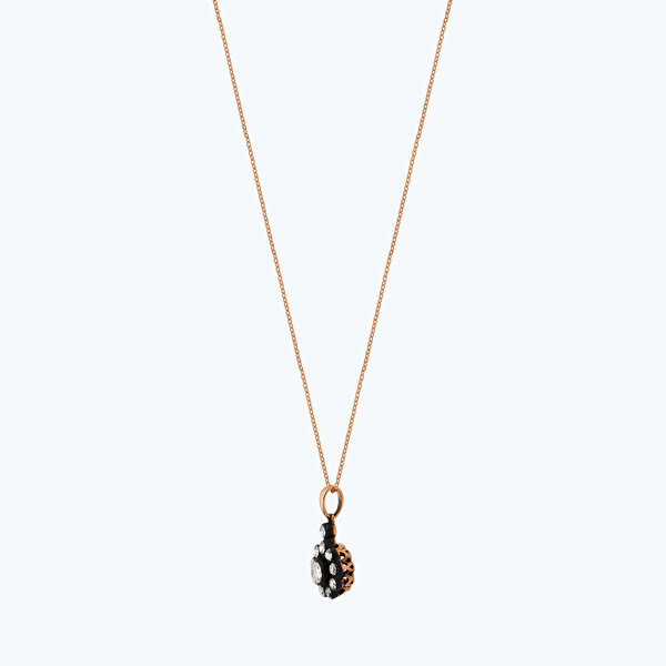 0.34 Karat Elmas Çiçek Kolye