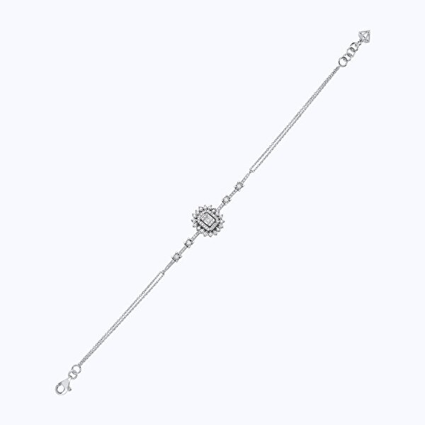 0.44 Karat Pırlanta Baget Bileklik