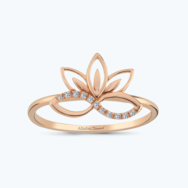 Pırlanta Lotus Çiçeği Yüzük