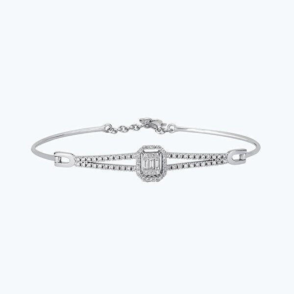 0.46 Karat Pırlanta Baget Bilezik