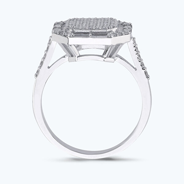 0.58 Karat Pırlanta Baget Taşlı Yüzük