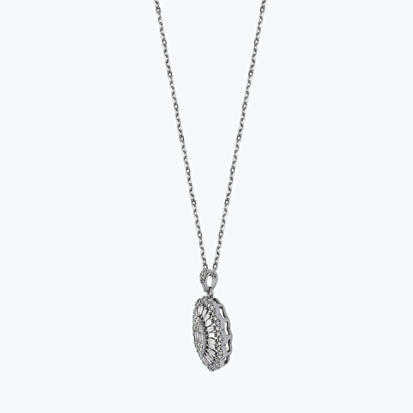 0.53 Karat Pırlanta Baget Taşlı Kolye