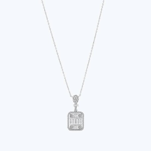 1.16 Karat Pırlanta Baget Kolye