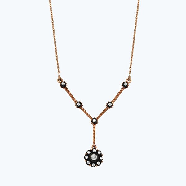 0.20 Karat Elmas Çiçek Kolye