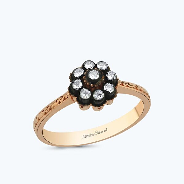 0.20 Karat Elmas Çiçek Yüzük